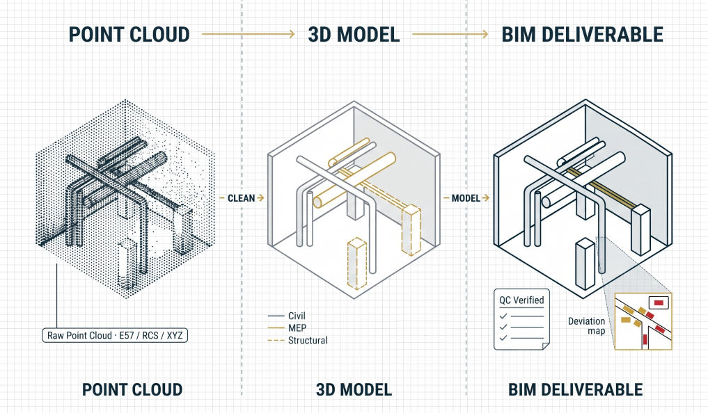 Scan To BIM (Point Cloud to 3D Model)